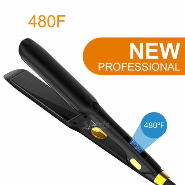 Flat iron Professional up to 480F hair straightener titanium